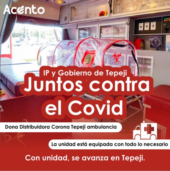 IP y Gobierno de Tepeji suman esfuerzos, ofrecen ambulancia exclusiva para enfermos por Covid.