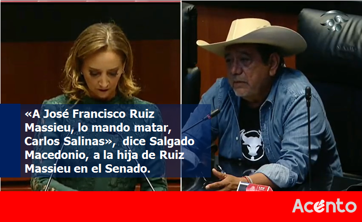 “A Ruiz Massieu, lo mando matar Salinas”: Félix Salgado, le dice a Claudia Ruiz en el Senado.
