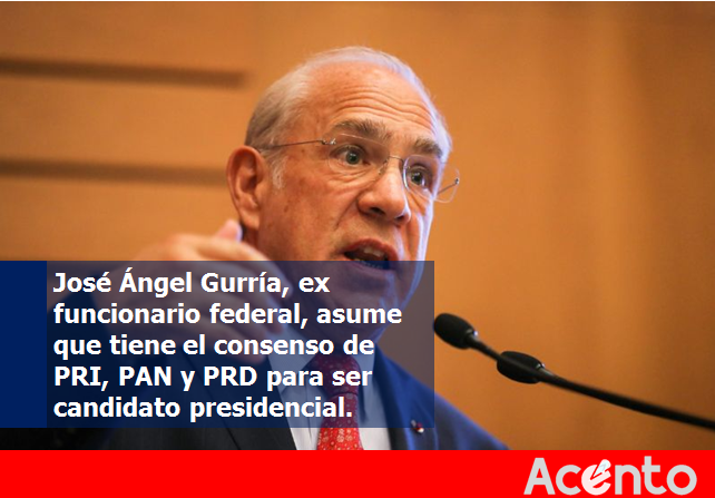 Uno más: José Angel Gurría, asume que es la carta fuerte de Va por México para 2024.