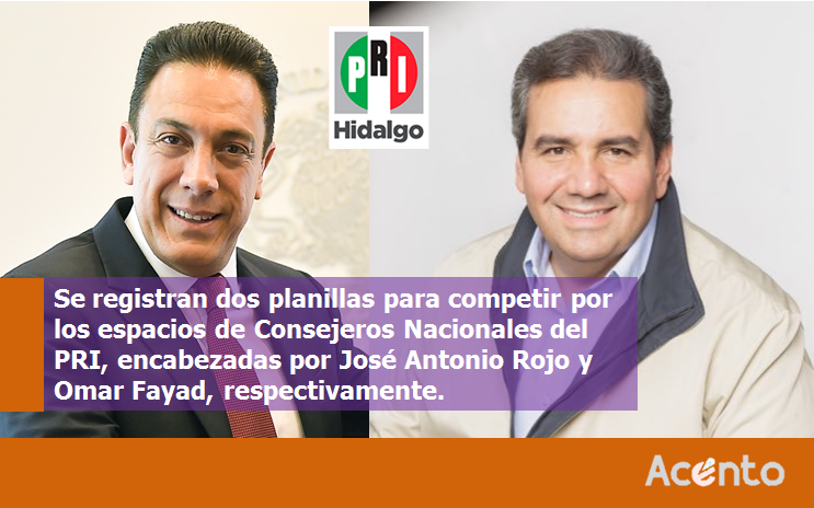 José Antonio Rojo  y Omar Fayad, buscan ser los consejeros nacionales del PRI.