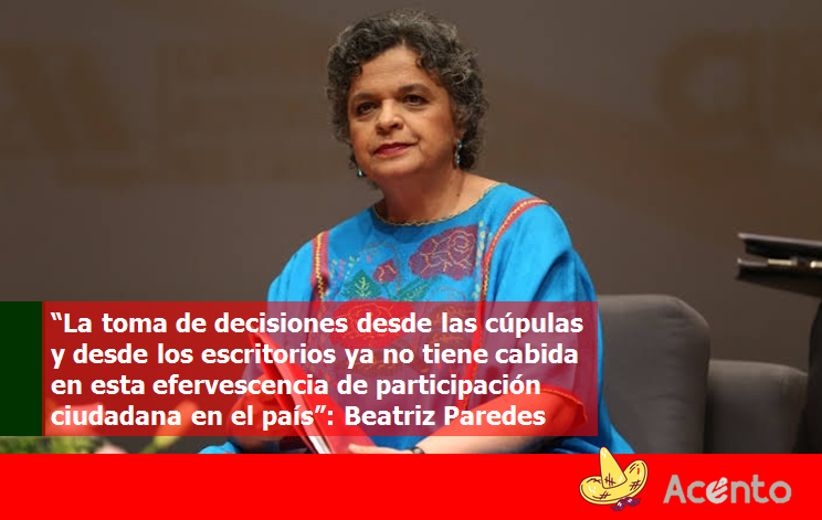 La alianza opositora se debe construir desde abajo, con los ciudadanos: Beatriz Paredes.