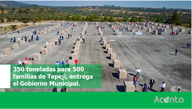 Gobierno de Tepeji entrega más de 350 toneladas de cemento para el mejoramiento de viviendas de 500 familias.