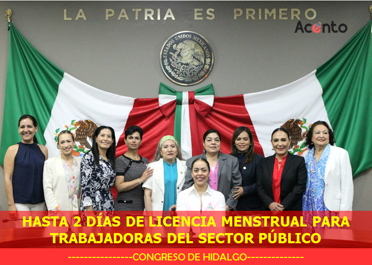 2 días de licencia menstrual con goce de sueldo para trabajadoras de gobierno.