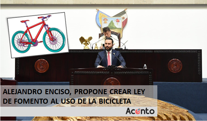 Propone Alejandro Enciso, creación de ley para el fomento del uso de bicicleta como medio de transporte.
