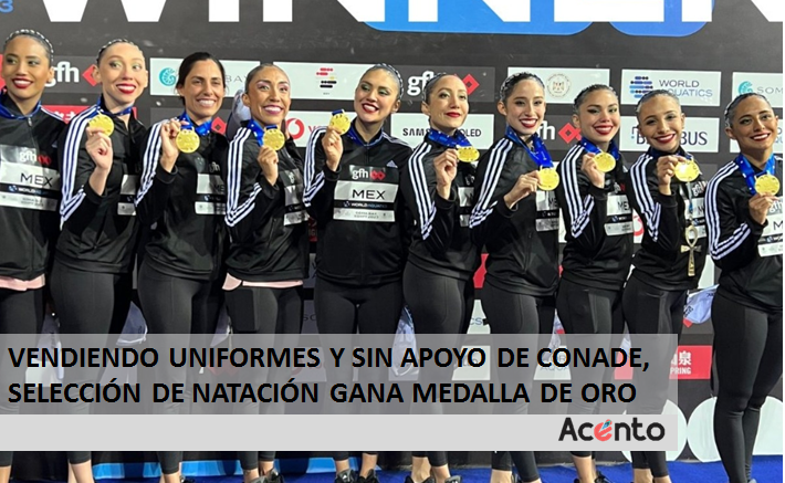 Sin apoyo de CONADE, ganan Medalla de Oro, selección mexicana de natación.
