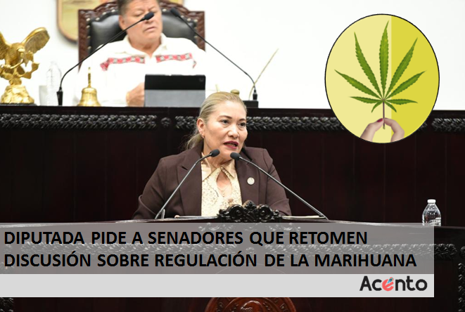 Diputada hidalguense, pide al Senado que retome discusión sobre regulación de la marihuana