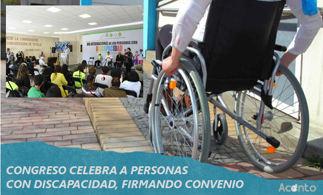 Congreso celebra a personas con discapacidad, firmando convenio de vivienda inclusiva.