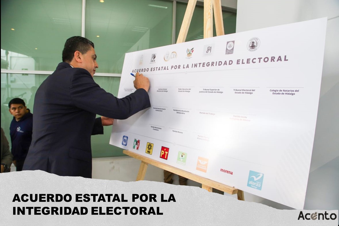 Osiris Leines apoya firmemente el acuerdo estatal por la integridad electoral en Hidalgo.