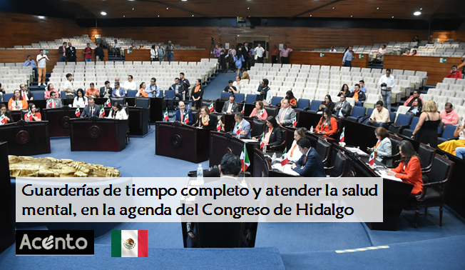 Apoyo a jóvenes emprendedores, guarderías de tiempo completo y programa de salud mental en la agenda del Congreso de Hidalgo