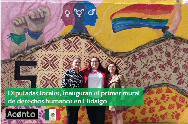 Inauguran en escuela Secundaria, primer mural sobre derechos humanos en Hidalgo