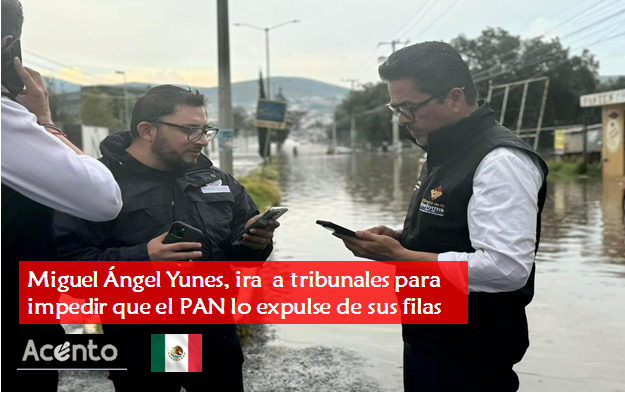 Eduardo Medécigo, supervisa y atiende zonas afectadas por las lluvias de esta tarde en Mineral de la Reforma.