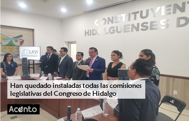 Concluyen las instalaciones de las comisiones legislativas del Congreso de Hidalgo