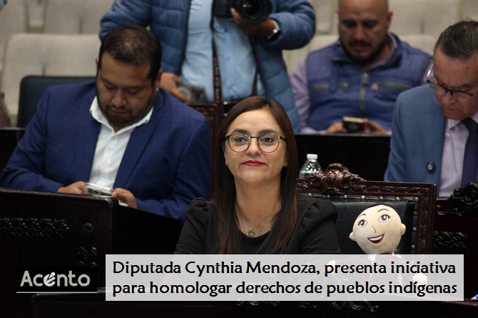 Diputada Cynthia Delgado, presenta iniciativa para homologar Derechos de los Pueblos Indígenas, con reciente reforma federal.