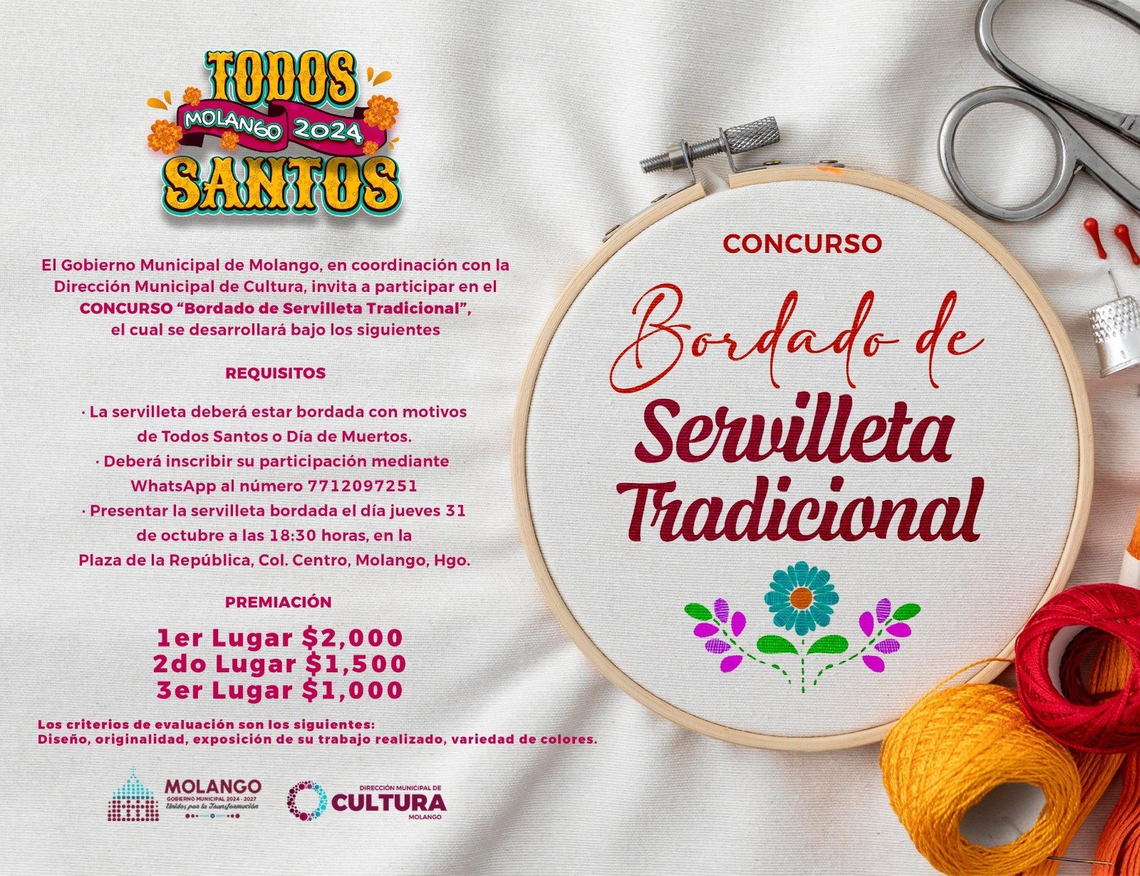 En Molango se celebra el Primer Concurso de Bordado de Servilletas Tradicionales