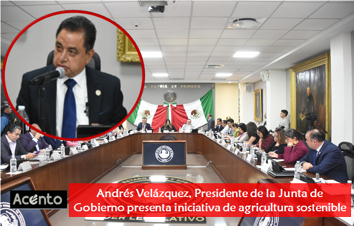 Andrés Velázquez, Presidente de la Junta de Gobierno presenta iniciativa de agricultura sostenible