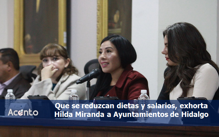 Exhorta diputada Hilda Miranda, a los ayuntamientos a seguir la austeridad y reducir salarios y dietas de funcionarios.