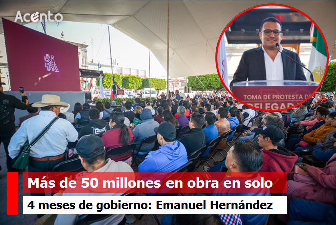 Durante toma de protesta de delegados de Ixmiquilpan, Emanuel Hernández, informó de los más de 50 millones de pesos invertidos en obra pública en solo 4 meses.