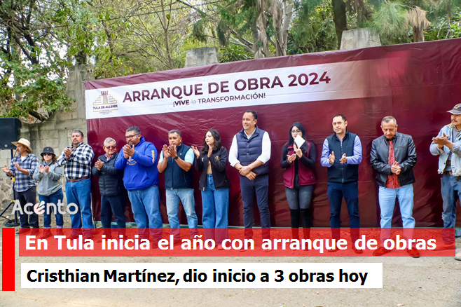 Un gobierno que cumple: Cristhian Martínez da banderazo de arranque de obras en Tula de Allende.