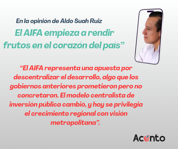 “¿Fracaso? Todo lo contrario: El AIFA empieza a rendir frutos en el corazón del país”