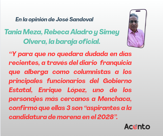 Tania Meza, Rebeca Aladro y Simey Olvera, la baraja oficial.