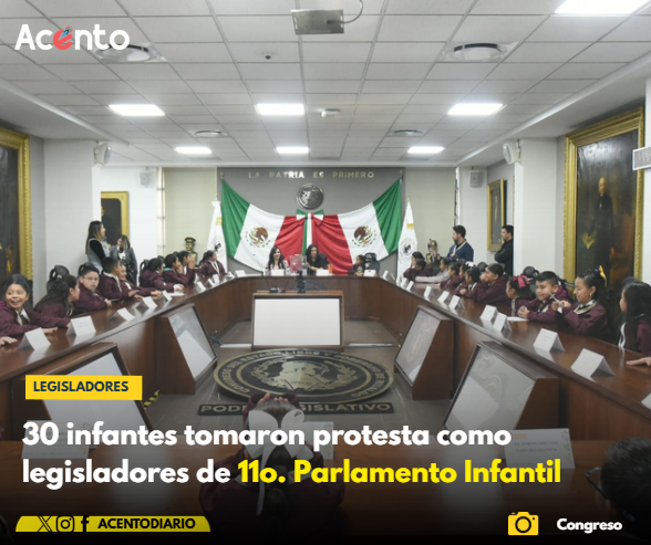 Rinden protesta las y los legisladores infantiles del 11 parlamento de Hidalgo