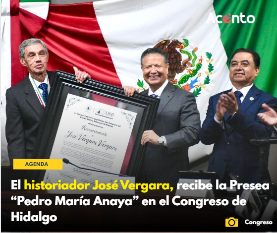 Congreso del Estado entrega presea Pedro María Anaya al historiador José Vergara Vergara