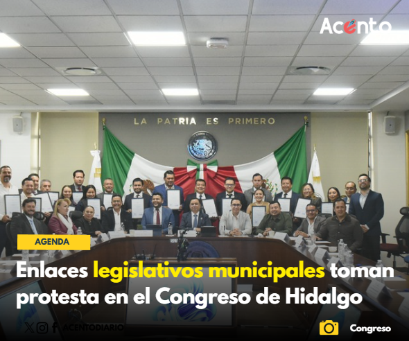 Enlaces legislativos municipales toman protesta en el Congreso de Hidalgo