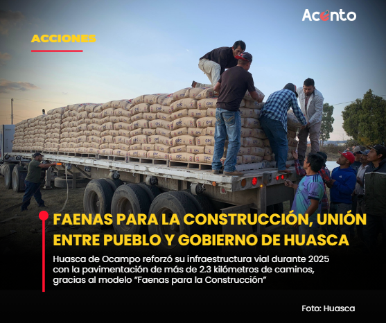 «𝐅𝐚𝐞𝐧𝐚𝐬 𝐩𝐚𝐫𝐚 𝐥𝐚 𝐂𝐨𝐧𝐬𝐭𝐫𝐮𝐜𝐜𝐢𝐨́𝐧», el programa de  𝐇𝐮𝐚𝐬𝐜𝐚 𝐝𝐞 𝐎𝐜𝐚𝐦𝐩𝐨, para pavimentar 𝐞𝐧 𝐬𝐮𝐬 𝐜𝐚𝐦𝐢𝐧𝐨𝐬