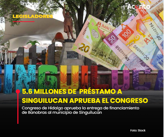 Congreso de Hidalgo aprueba  deuda de más de 5 millones para financiamiento obras al municipio de Singuilucan