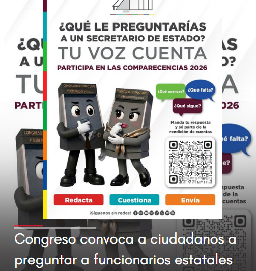 ¿Qué te gustaría preguntar a las y los secretarios? Participa en las Comparecencias Hidalgo 2026